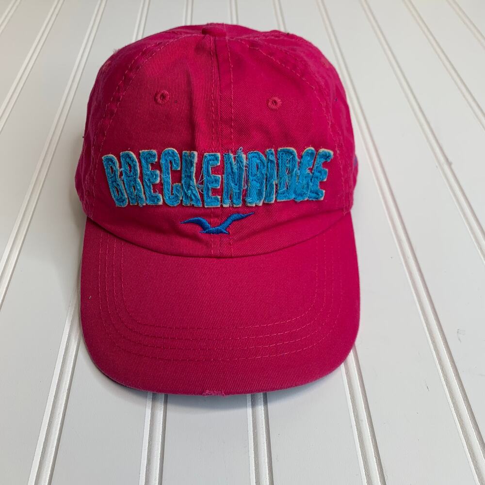 Breckenridge Baseball Cap Hat Hot Pink Turquoise Strap Back
